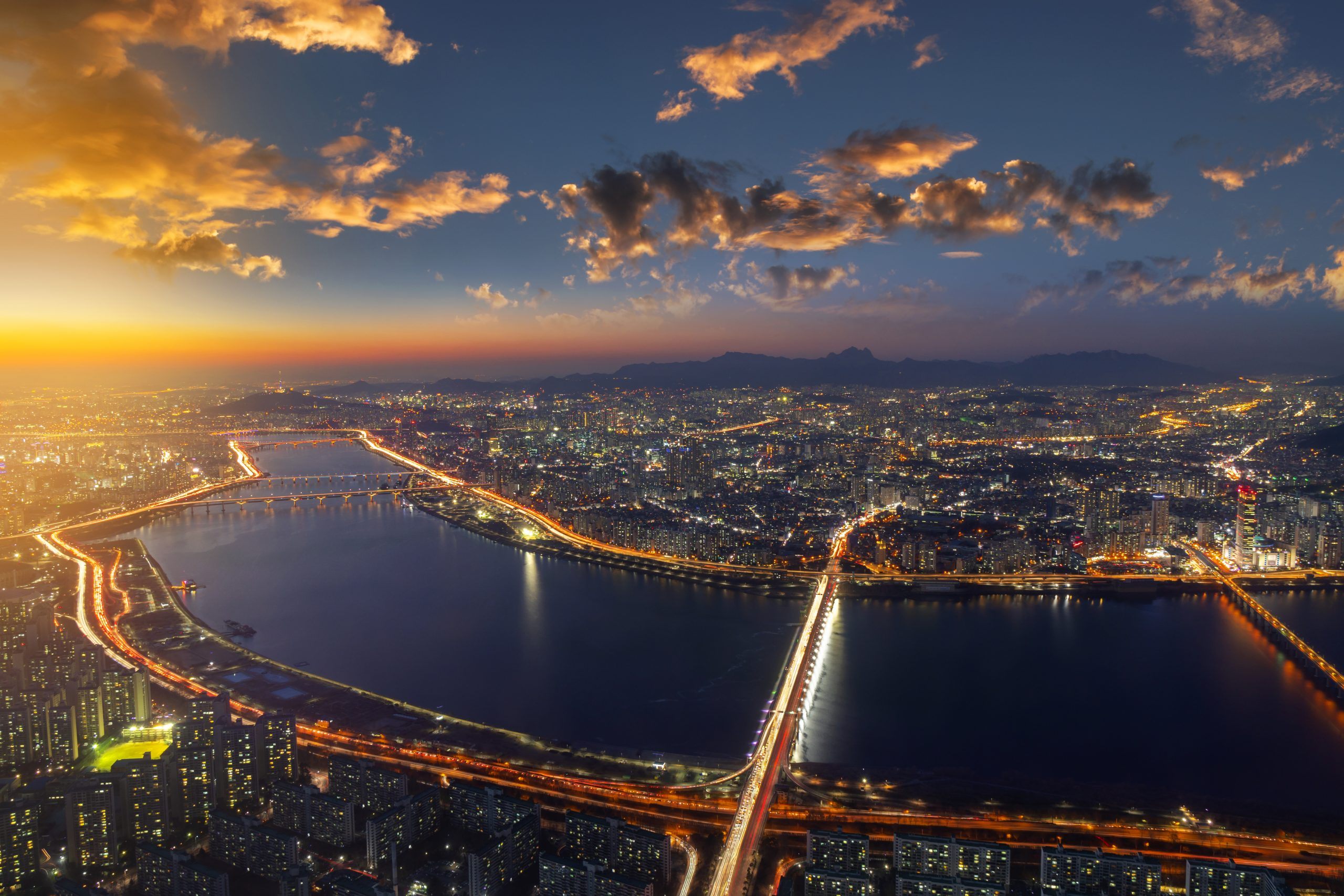 Top View of Seoul City Skyline,South Korea Maxkorea.sk