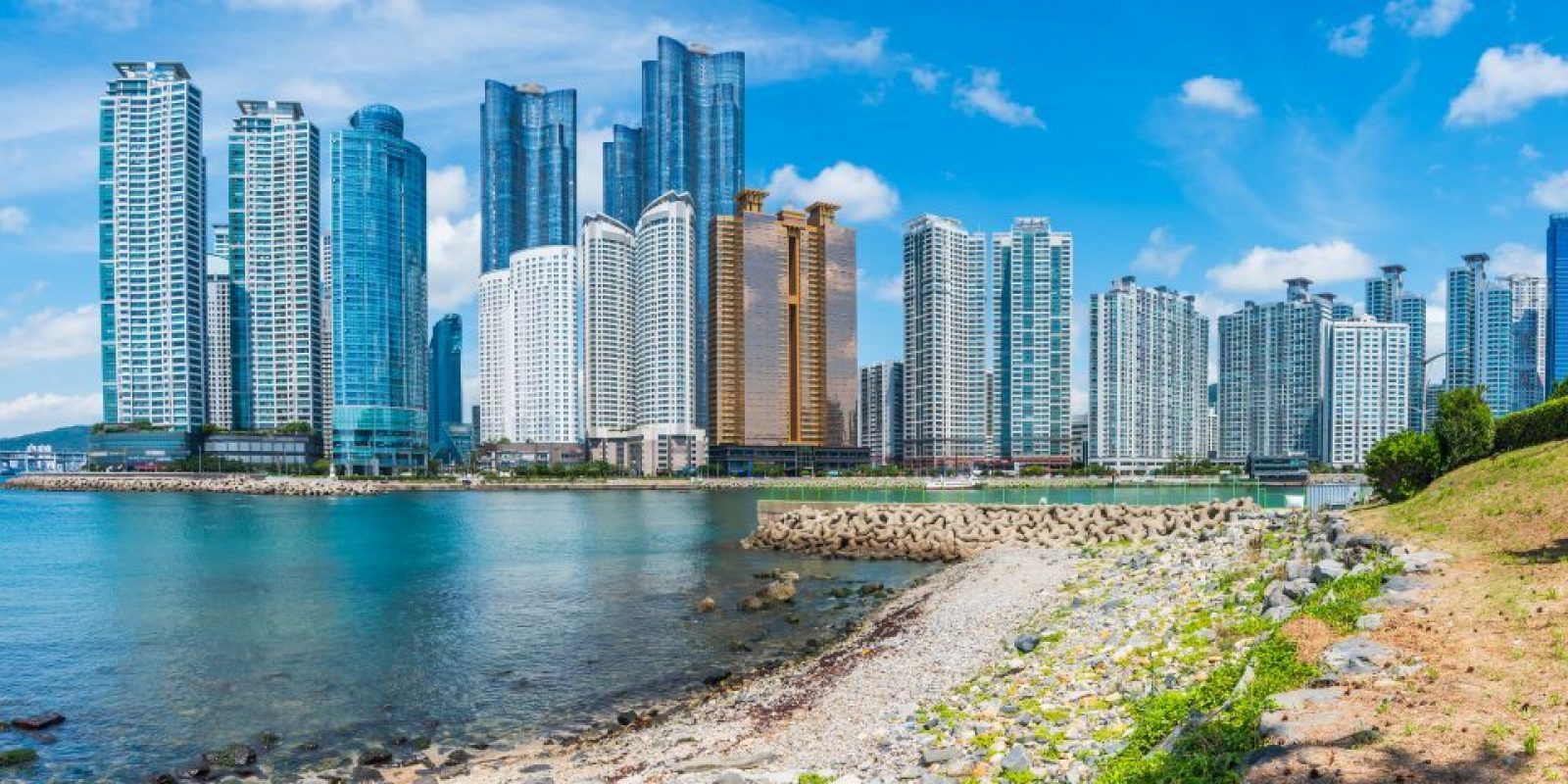 Haeundae Beach in Busan City, South Korea