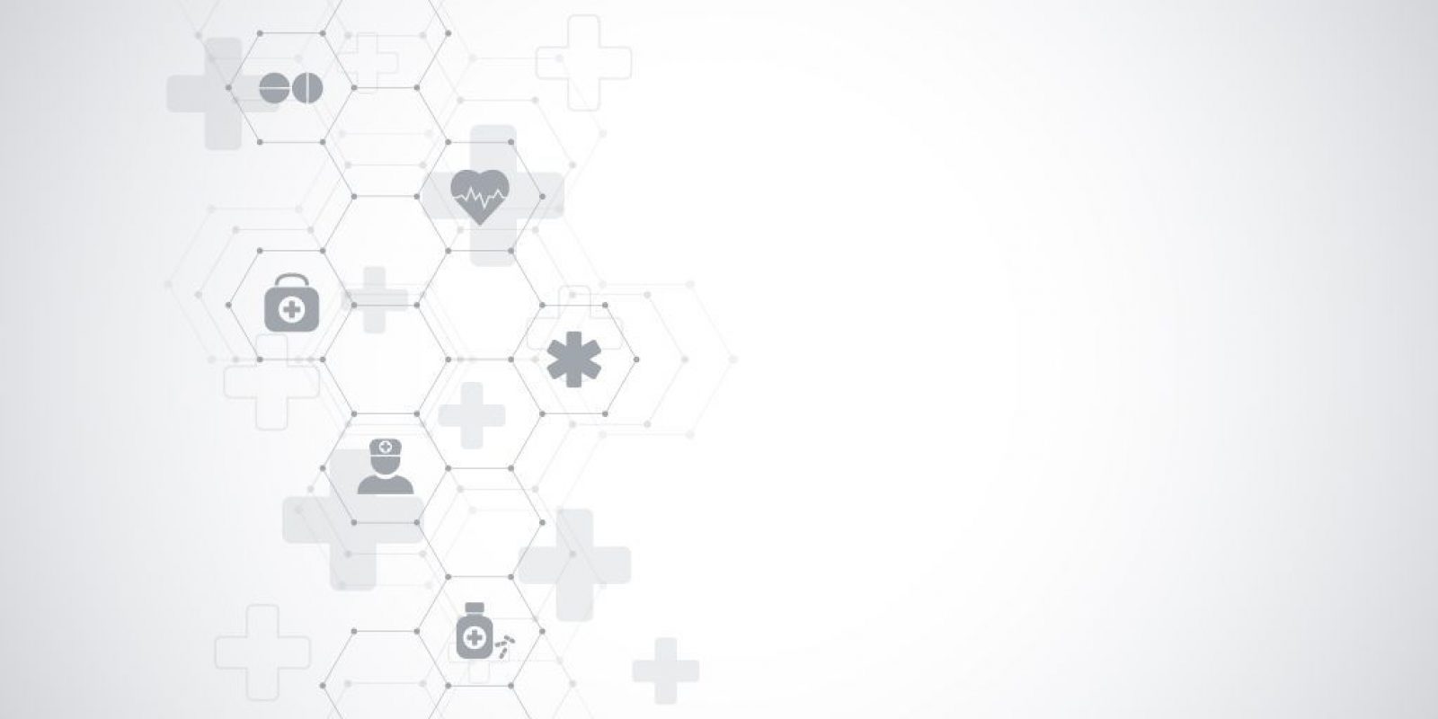 Healthcare medical and science background with icons and symbols. Innovation technology concept.