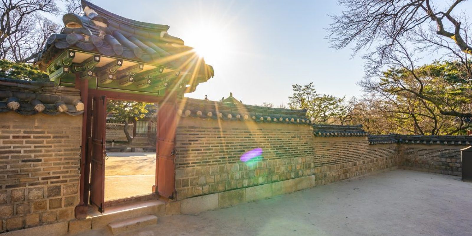 Beautiful architecture building Changdeokgung palace in Seoul ci