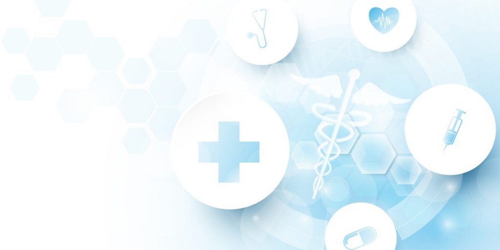 Caduceus medical symbol and Abstract geometric with medicine and