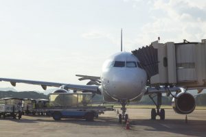 air plane prepare loading bag passenger transport